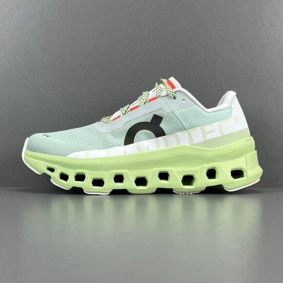 On Cloudmonster cushioned  Men Green Sneakers - Picture 9 of 12